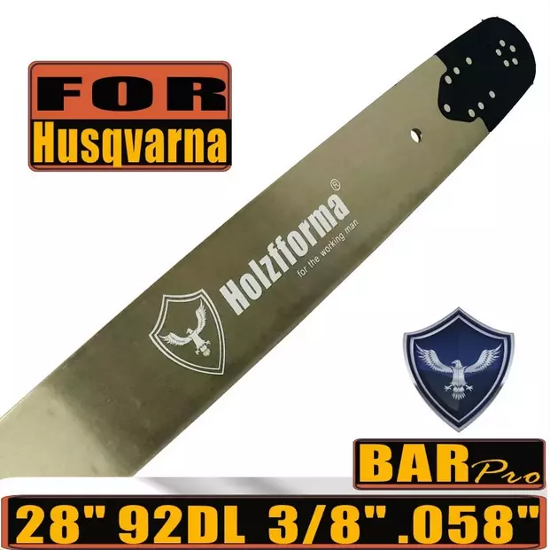 28" Guide Bar 3/8" .058" 92DL Compatible With Husqvarna 395 480 562 570 575