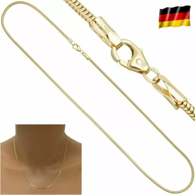 Schlangenkette 585 echt Gold massiv 60 cm Halskette Anhängerkette 14 Karat neu