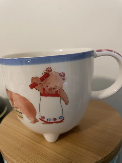 Villeroy & Boch Child's Porcelain Footed Cup Family Bears Discontinued Design