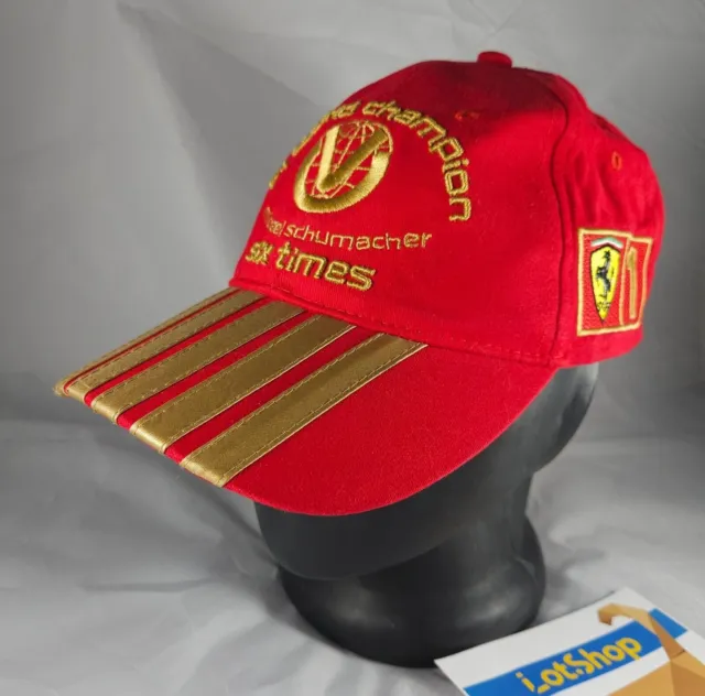 Michael Schumacher F1 Weltmeister 6-fach Ferrari Formel 1 Hut Mütze Vintage