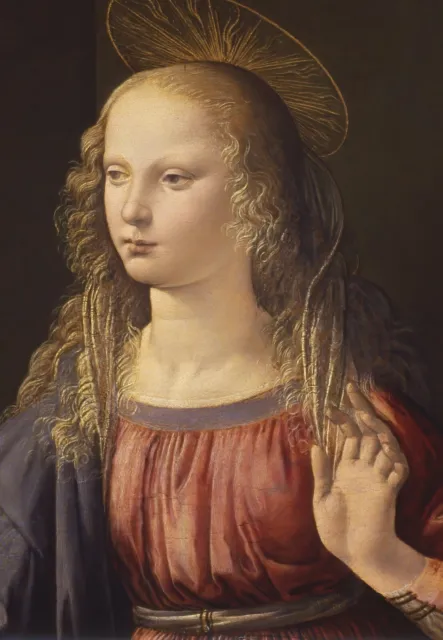 Leonardo da Vinci Annunciation to Maria Wall Art Poster OR Canvas Size A4-A1