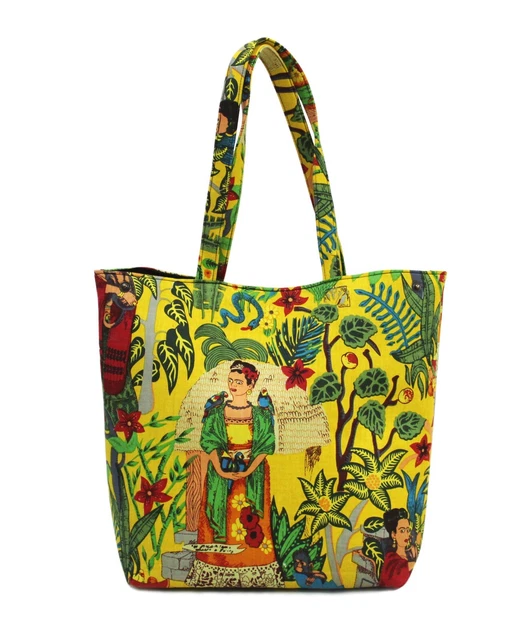 Multi Color Cotton Frida Kahlo Woman Shoulder Bag Beach Towel Bags Gifts Ideas