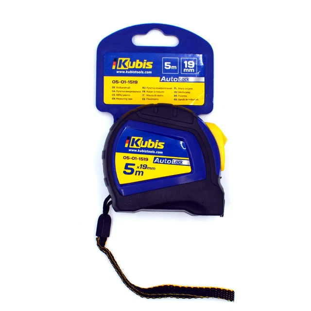 Nastro di misura 19 mm x 5 metri clip da cintura self-lock metro a rullo misura nastro nastro di misurazione