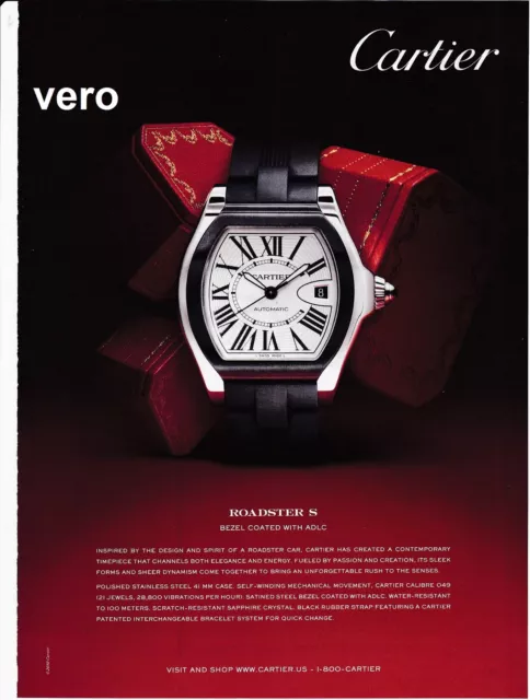 2010 magazine ad CARTIER ROADSTER S watch advertisement print
