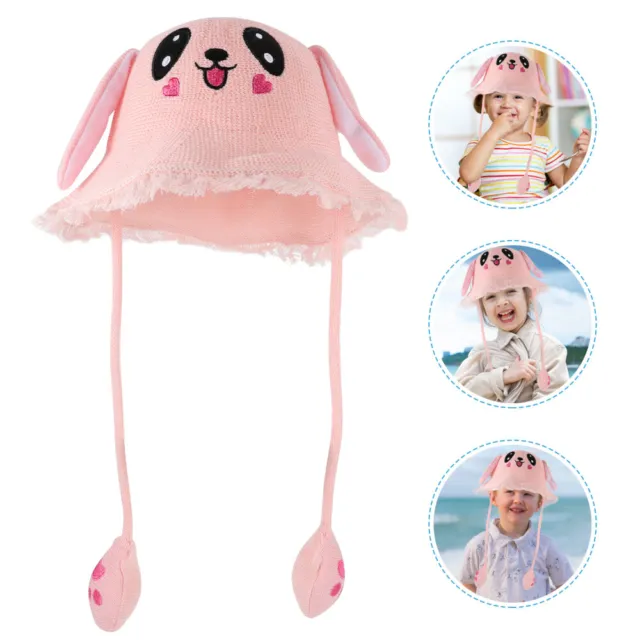 Cappello orecchie coniglio di paglia bambino carnevale foto oggetti di scena berretti bambini