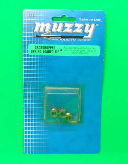 New Muzzy Grasshopper Spring Loaded Arrow Stoppers - 3 Pack - Turkey, Small Game