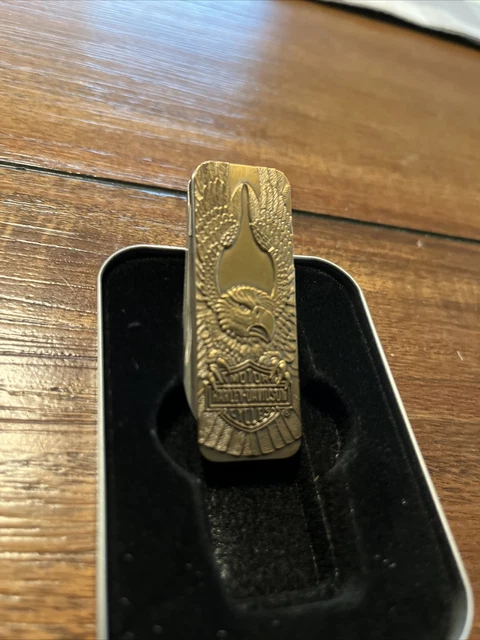 zippo Knife harley davidson Knife Soring Eagle Brass NIB