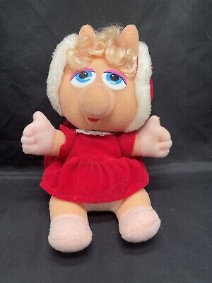 1987 Vintage Christmas Baby Miss Piggy Plush~ Jim Henson Muppet Babies