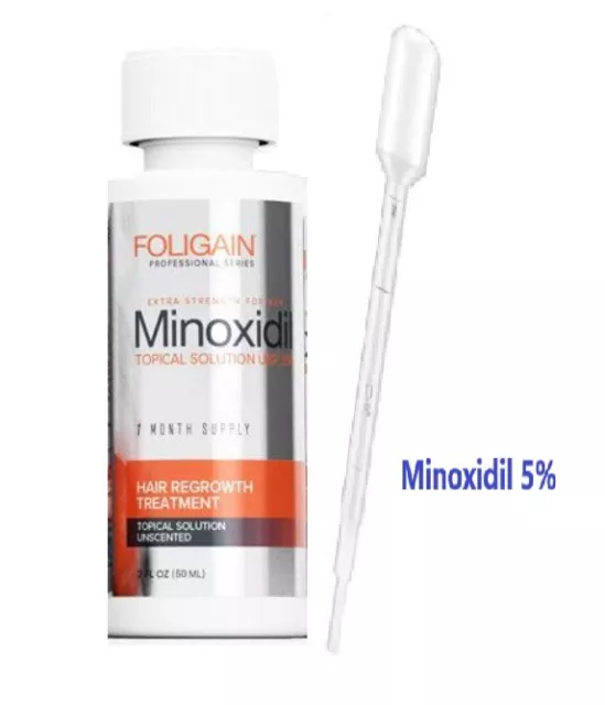 FOLIGAIN Mino xidil 5% Traitement De La Repousse Des Cheveux pour homme (1 Mois)