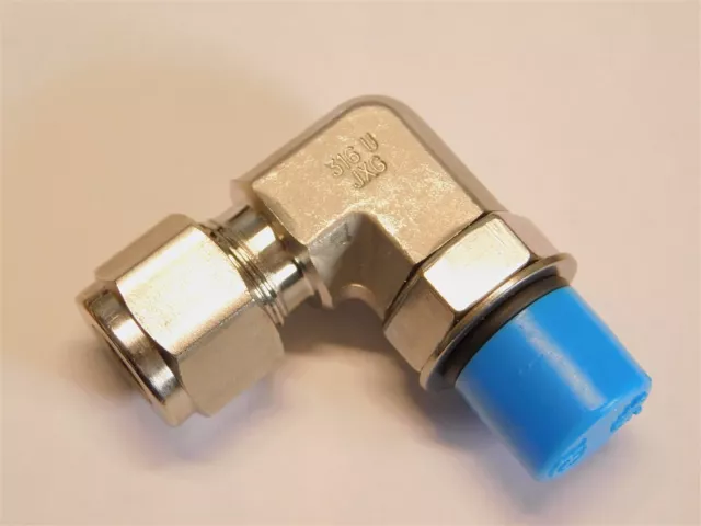 HyLok CLSA6-6U 316 Stainless Positionable Male Elbow 3/8" Tube to 9/16" SAE Male
