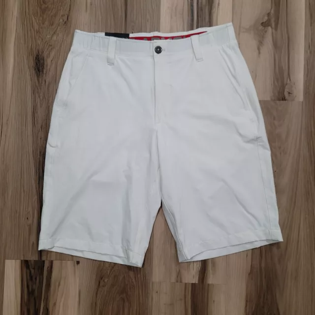 Under Armour Match Play Shorts Mens 32 White Stretch Performance Golf 11"