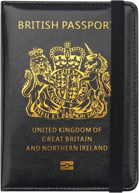 Passport Holder Cover Travel Wallet Organiser, Passport Case with RFID Blocking,