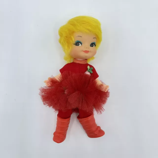 Vintage Remco “Betty Ballerina” Finger Ding Doll w Boots 1969