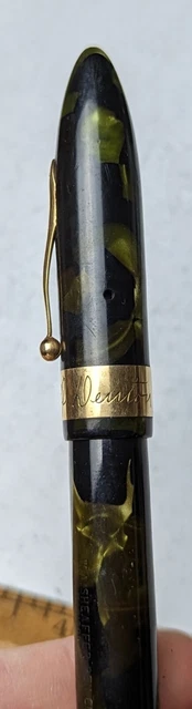 Sheaffer 14k Autograph Oversize Balance Green vintage fountain pen solid gold 4