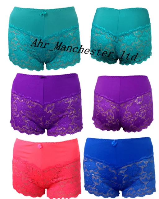 WOMENS LADIES HALF French Sexy Lace Boxer Stretch Shorts Size 12 14 16 18  20 £2.99 - PicClick UK