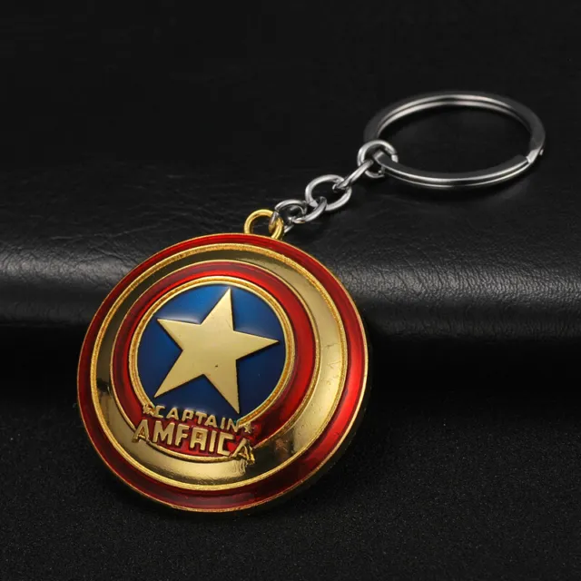 Marvel Comics Captain America Shield The Avengers Movie Metal Key Chain Gold