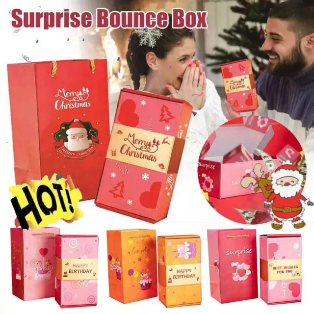 10PC/Box Surprise Folding Bouncing Creative Gifts Happy Birthday Merry Christmas