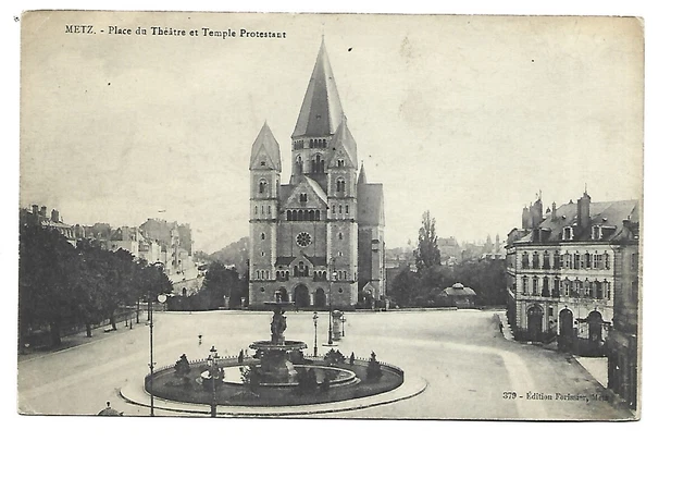 57  Metz  Place Du Theatre Et Temple Protestant