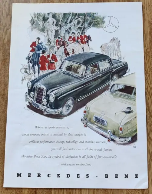 Mercedes Benz 220 Print Ad orig 1956