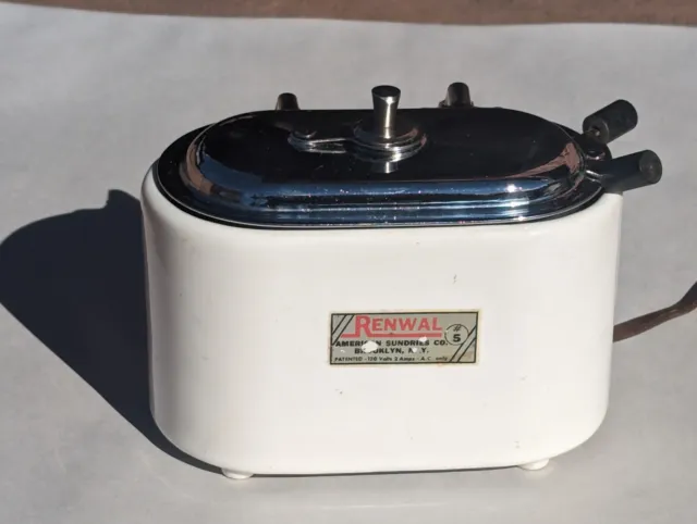 Vintage American Sundries Co. Renwal No 5 Electric Sterilizer Porcelain $25