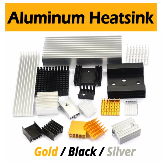 Aluminum Heatsink For IC Chip Heat Sink Cooler Radiator Gold / Black / Silver