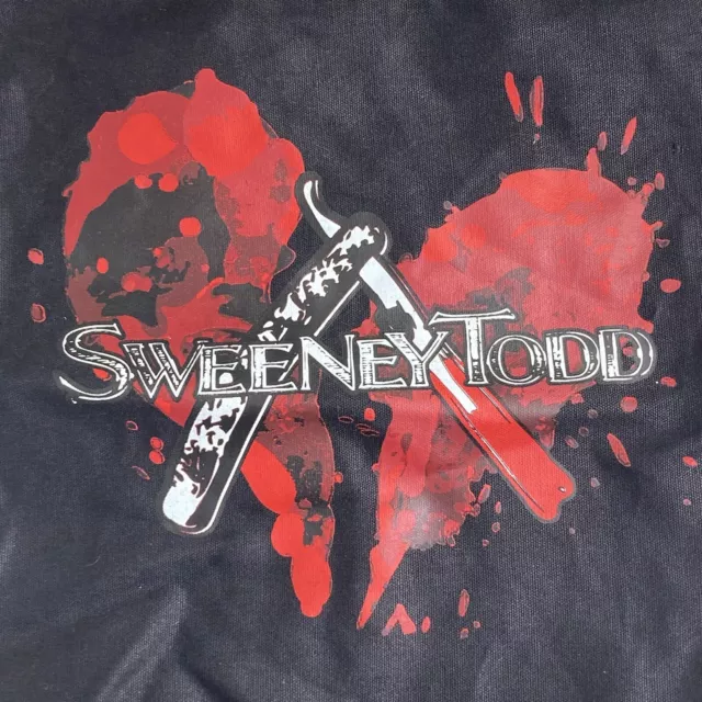 Sweeney Todd Tote Bag Straight Razor Black Blood Heart 2007 Movie NOS 3