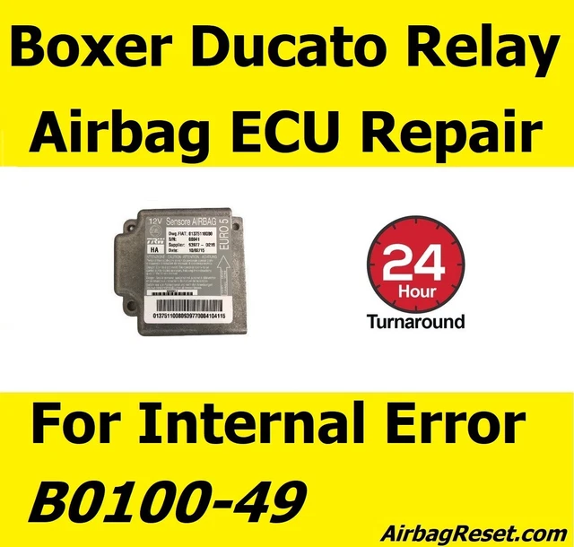 PEUGEOT BOXER AIRBAG MODULE REPAIR SERVICE for FAULT CODE B0100-49