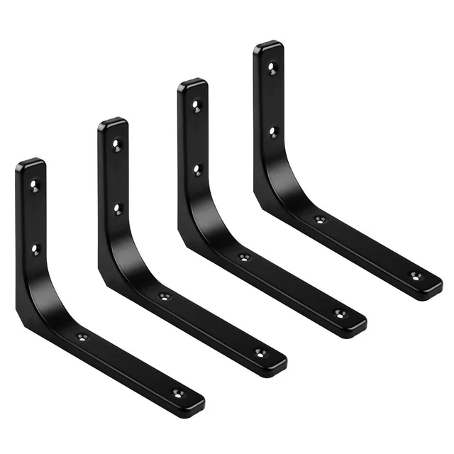 Lntyq 2 Pièces Equerre Etagere Murale, 100mm Équerre Étagère Flottants