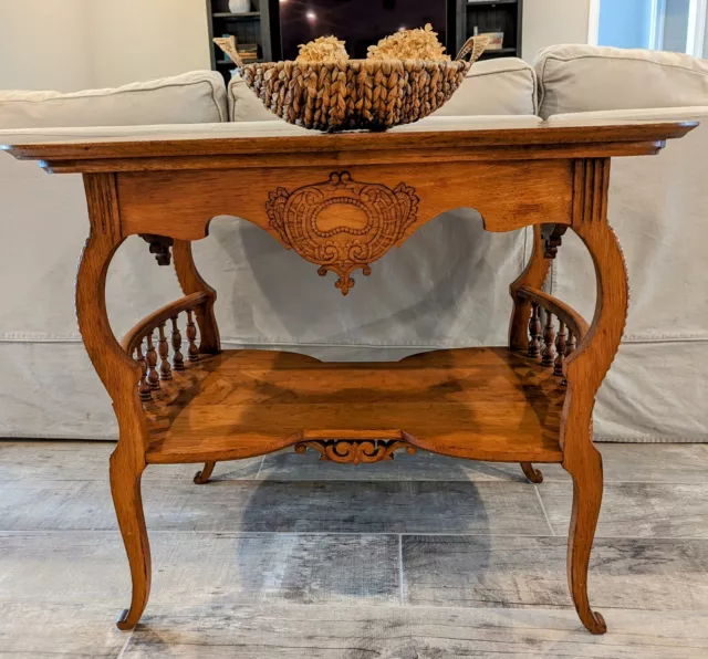 Antique Quartersawn Oak Parlor-Accent Table Antique Quartersawn Oak Parlor-Accent Table