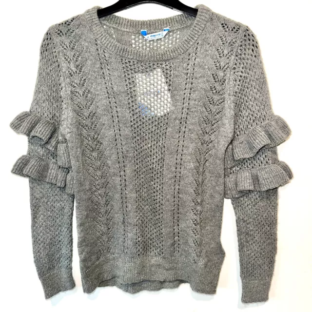 Mayoral Girls Gray Cardigan. Size: 14