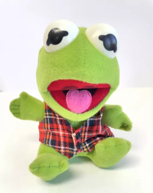 Baby Kermit The Frog Plush Jim Henson Muppet Babies Vintage Frog Plush