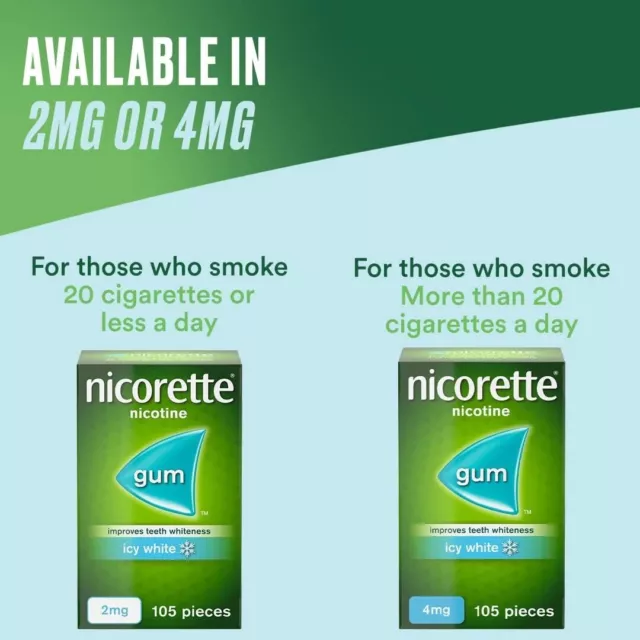 Nicorette Freshmint 2 mg Nikotinkaugummi, 210 Stück (Raucherentwöhnungshilfe) 2