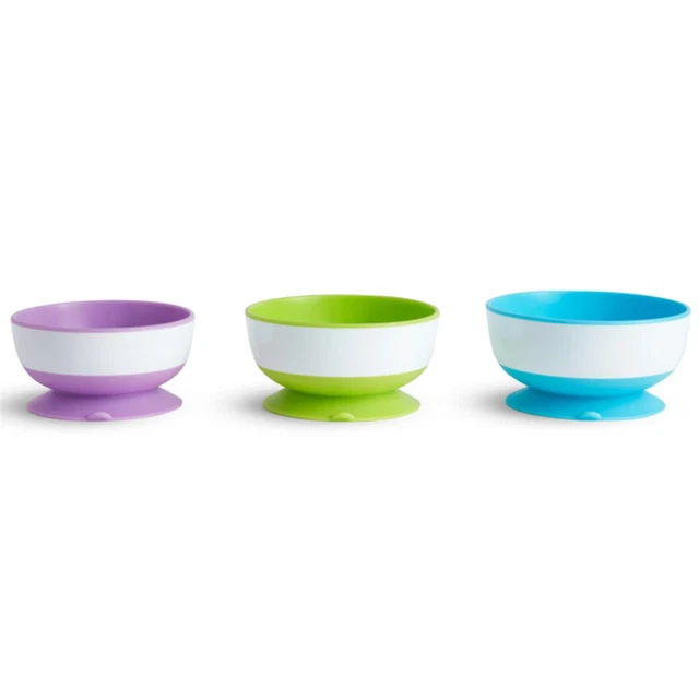 MUNCHKIN STAY PUT Suction Bowls Set Pack of 3│For 6+ months Baby