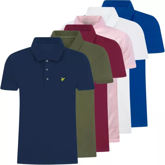 Lyle & Scott Mens Polo Shirt Short Sleeve Plain Cotton Pique Tee T-Shirt Top