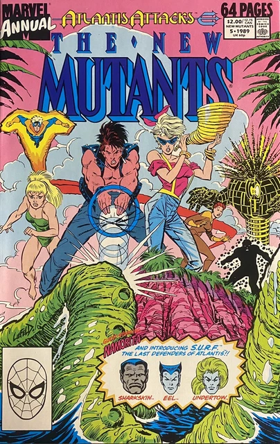 The New Mutants Annual #5 (1989) “Atlantis Attacks”; 1st Liefeld-Art M/NM