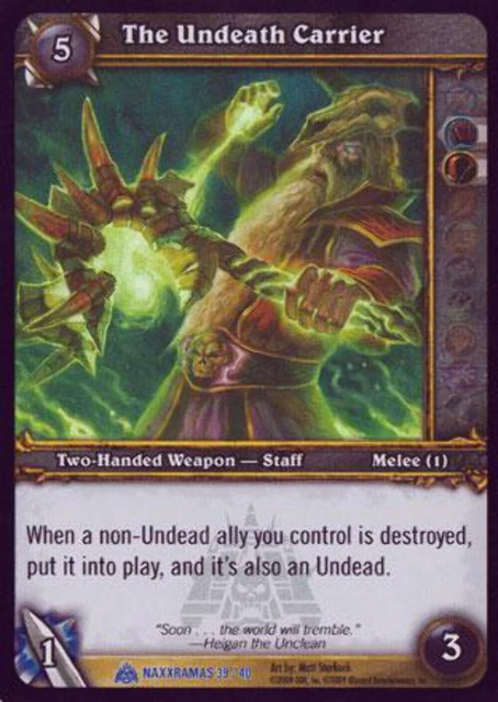 World of Warcraft TCG The Undeath Carrier (Foil) - Naxxramas Treasure 39/40