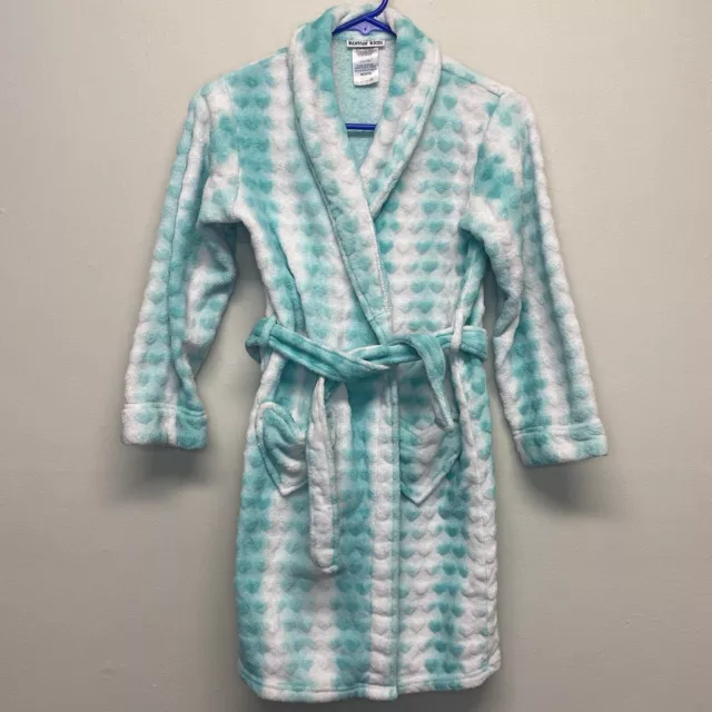 Komar Kids Girls Robe Size medium (10/12) striped hearts