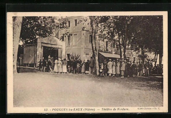 CPA Pougues-les-Eaux, Théatre de Verdure