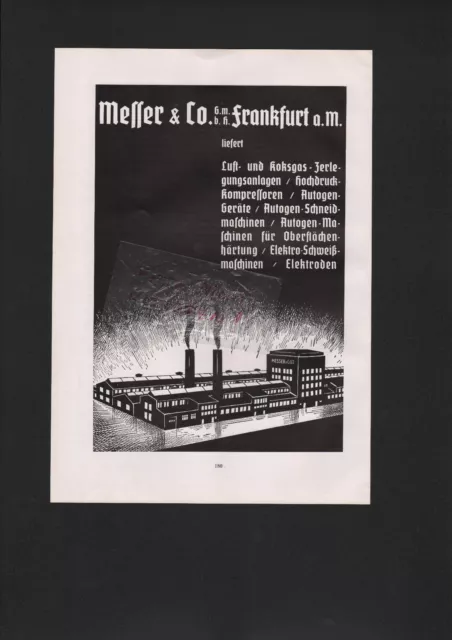 FRANKFURT/M., Werbung 1935, Messer & Co. GmbH Luft-Koksgas-Zerlegungsanlagen