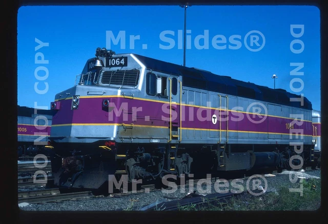 Original Slide MBTA Boston F40PH-2C 1064 Boston MA 1988