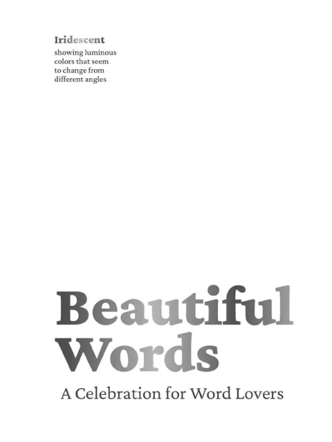 Beautiful Words: A Celebration for Word Lovers Hardcover – 2023 by Cider Mill