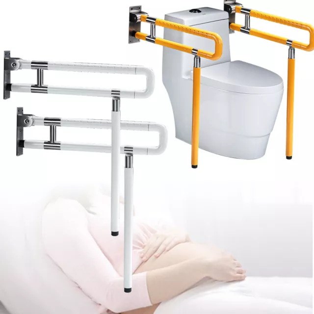 Stützklappgriff Toiletten WC-Aufstehhilfe Behindertengriff Handgriff 600mm/750mm