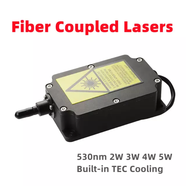 530nm 2W 3W 4W 5W Green Diode Lasers Multi Mode Fiber Coupled Lasers with TEC