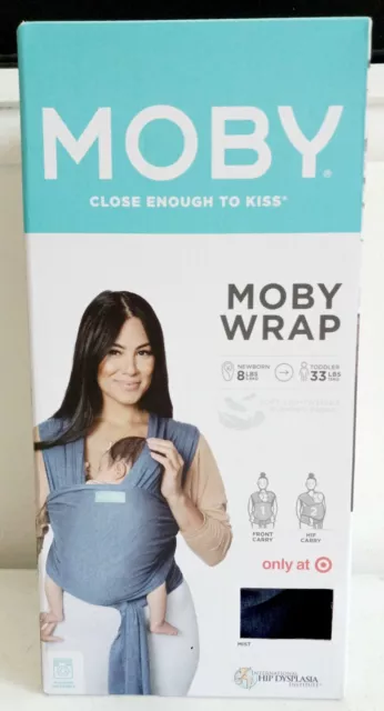 Moby Evolution Wrap Baby Carrier Denim Newborn - Toddler 8-33 lbs. New 🔥