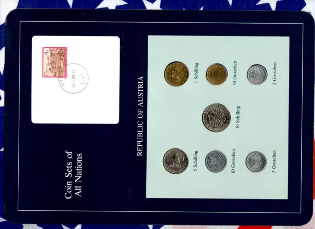 Coin Sets of All Nations Austria UNC 1988 but 10 Groshen 1987 2,5 Groshen 1986