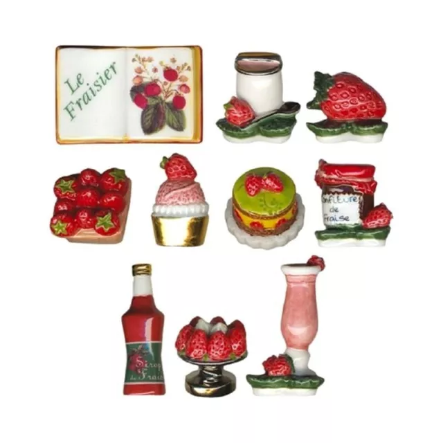 Fève de collection au choix _ de la série Delices de fraises _ Objet vitrine min