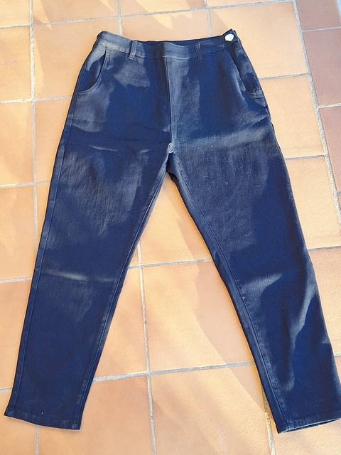 Jean Noir Brillant Reals Jeans - Taille L, Neuf Avec étiquettes (prix D'origine 39€), Coton Mélangé