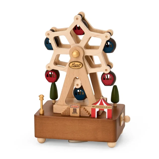 オルゴール Hello Kitty Wooden MusicBox Ferris wheel Japan Sanrio Original Wooden Music Box - Hello Kitty