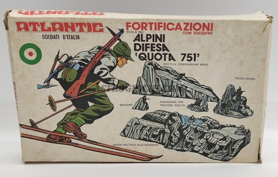 Atlantic ATLANTIC HO 706 ALPINI DIFESA QUOTA 751COMPLETA IN BOX SOLDATINI VINTAGE '70 