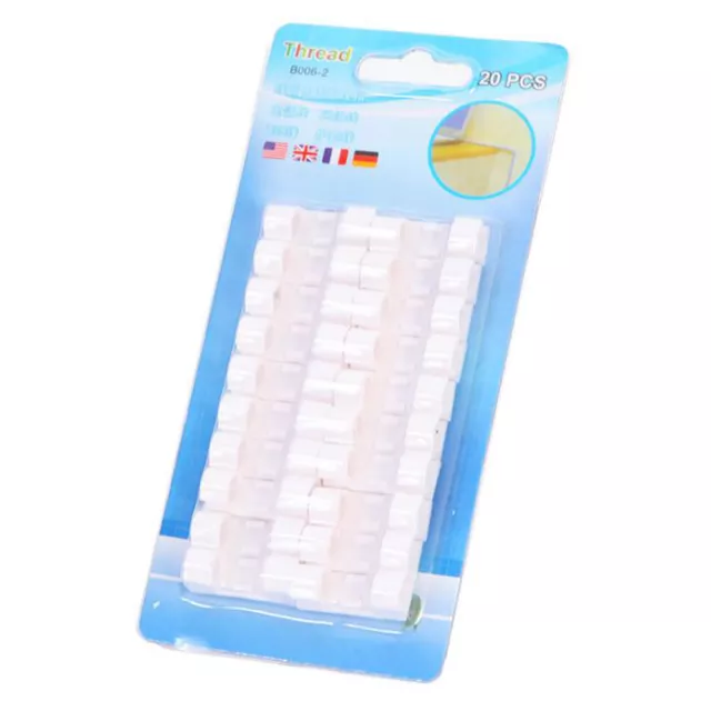 20 Pcs Self Adhesive Cord Holders Desk Cable Organizer Desk Cable Clips White SD